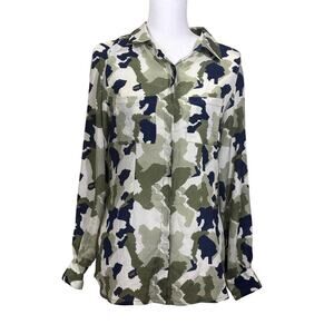 Rungolee green/blue silk top